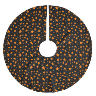 Sinaasappel en zwart Halloween Stars Leuk Kerstboom Rok
