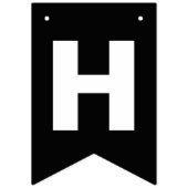 Sinaasappel en Zwart Happy Birthday Vlaggetjes (Tweede vlag)