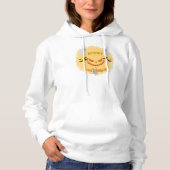 Sinaasappel en zwart illustratief Happy Halloween Hoodie (Voorkant)