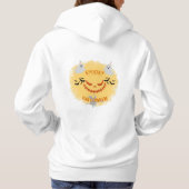 Sinaasappel en zwart illustratief Happy Halloween Hoodie (Achterkant)