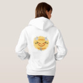 Sinaasappel en zwart illustratief Happy Halloween Hoodie (Achterkant volledig)