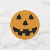 sinaasappel en zwart Jack O' lantaarn gezicht Confetti (Kleine voorkant)