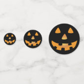 sinaasappel en zwart Jack O' lantaarn gezicht Confetti (Achterkanten)