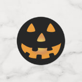 sinaasappel en zwart Jack O' lantaarn gezicht Confetti (Kleine voorkant)