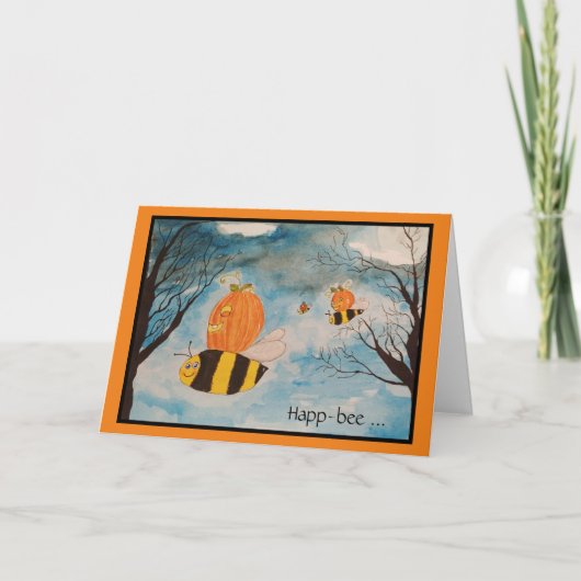 Sinaasappel en zwart Jack O lantaarns Halloween Ka Kaart (Voorkant)