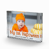 Sinaasappel en zwart Mijn 1e Halloween Foto (Rechts)