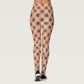 Sinaasappel en Zwart Moderne Leggings (Achterkant)