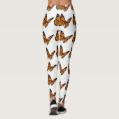 Sinaasappel en zwart Monarch Vlinder Leggings (Achterkant)