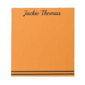 Sinaasappel en zwart Notitieblok (Voorkant)