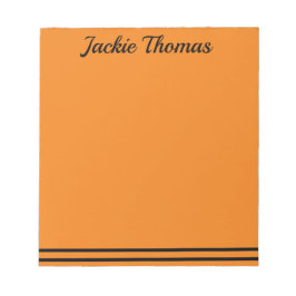 Sinaasappel en zwart Notitieblok