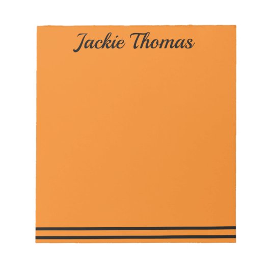 Sinaasappel en zwart Notitieblok (Voorkant)