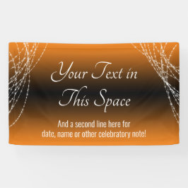 Sinaasappel en Zwart Ombre Lights Voeg uw aangepas Spandoek