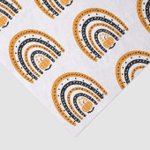 Sinaasappel en Zwart Regenbogen Vleermuizen Wit Ha Tissuepapier (Detail)