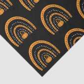 Sinaasappel en zwart regenbogen vleermuizen zwart tissuepapier (Detail)