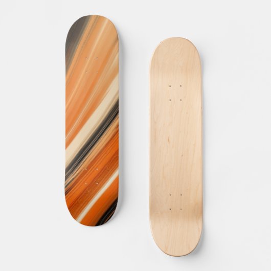 Sinaasappel en zwart skateboard (Voorkant)