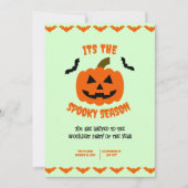 Sinaasappel en Zwart Spooky Halloween, Halloween P Kaart (Voorkant)