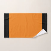 Sinaasappel en zwart sportteam kleuren badhanddoek bad handdoek (Handdoek)