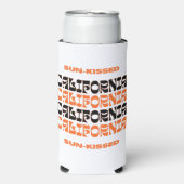 Sinaasappel en Zwart Sun-Kissed California Koelbox Seltzer Blikjeskoeler (Seltzer Voorkant)