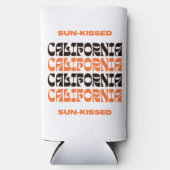 Sinaasappel en Zwart Sun-Kissed California Koelbox Seltzer Blikjeskoeler (Voorkant)