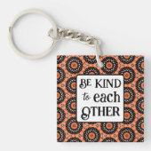 Sinaasappel en zwart zijn vriendelijk sleutelhanger (Voorkant)