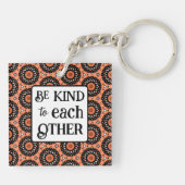 Sinaasappel en zwart zijn vriendelijk sleutelhanger (Achterkant)