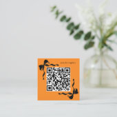 Sinaasappel en Zwarte Bogen Registry QR-code Informatiekaartje (Staand voorkant)