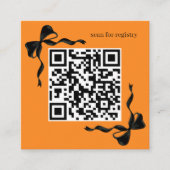 Sinaasappel en Zwarte Bogen Registry QR-code Informatiekaartje (Voorkant)