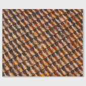 Sinaasappel- en zwarte dakgordels cadeaupapier (Vlak)