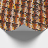 Sinaasappel- en zwarte dakgordels cadeaupapier (Hoek)