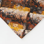 Sinaasappel- en zwarte dakgordels fleece deken (Hoek)