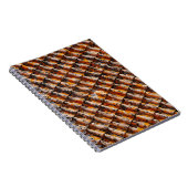 Sinaasappel- en zwarte dakgordels notitieboek (Rechterzijde)