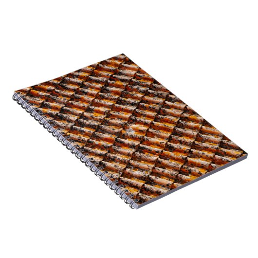 Sinaasappel- en zwarte dakgordels notitieboek (Rechterzijde)