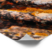 Sinaasappel- en zwarte dakgordels poster (Hoek)