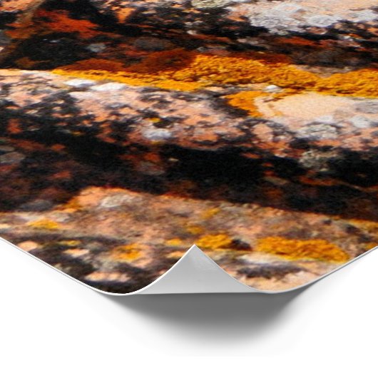 Sinaasappel- en zwarte dakgordels poster (Hoek)