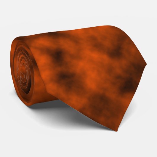 Sinaasappel- en zwarte rokerStropdas Stropdas (Opgerold)