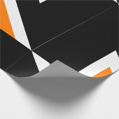 Sinaasappel- en zwartwitpapier cadeaupapier