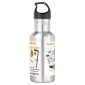 Sinaasappel engel eend waterfles met Orange county (Achterkant)