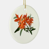 Sinaasappel Epidendrum Orchidee Keramisch Ornament (Rechts)