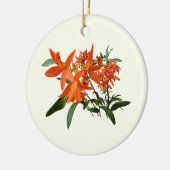 Sinaasappel Epidendrum Orchidee Keramisch Ornament (Links)