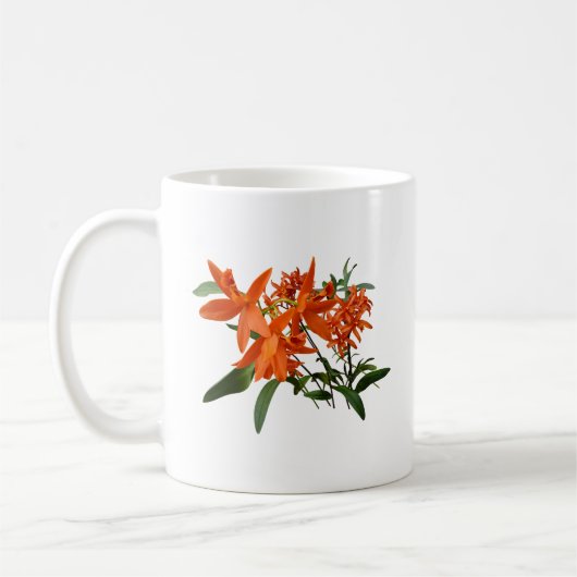 Sinaasappel Epidendrum Orchidee Koffiemok (Links)