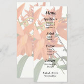 Sinaasappel Epidendrum Orchidee Menu (Voorkant / Achterkant)