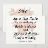 Sinaasappel Epidendrum Orchidee Save The Date (Voorkant / Achterkant)