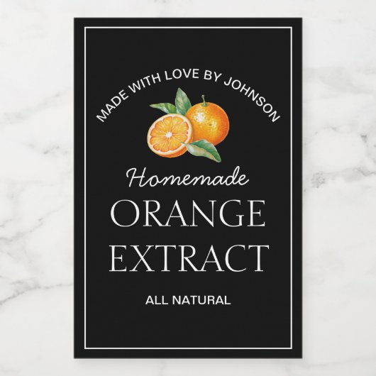 Sinaasappel Extract label Wijn Etiket (Enkel label)