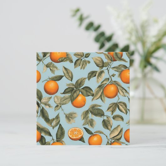  sinaasappel feestdagenkaart (Staand voorkant)