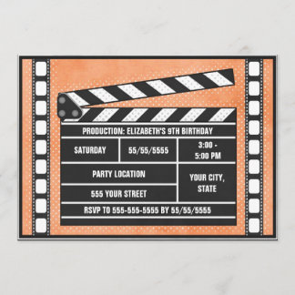 Sinaasappel filmzedenfeestdag Clapboard Kaart