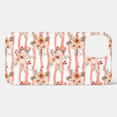  Sinaasappel Floral Stripes Patroon Case-Mate iPhone Case (Achterkant (horizontaal))