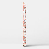  Sinaasappel Floral Stripes Patroon Case-Mate iPhone Case (Achterkant / Links)