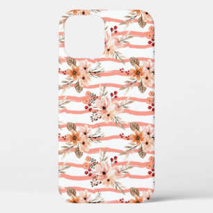  Sinaasappel Floral Stripes Patroon Case-Mate iPhone Case