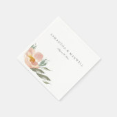 Sinaasappel Floral Waterverf Sjabloon Napkins Servet (Hoek)