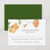 Sinaasappel Florence Waterverf RSVP-kaarten Notitiekaartje (Voorkant / Achterkant)